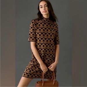 Maeve Black and Brown Mini Dress XS